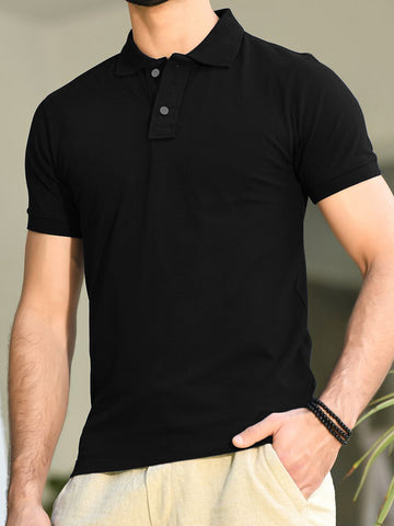 Polo T-Shirt Basic - Black - POLO-028