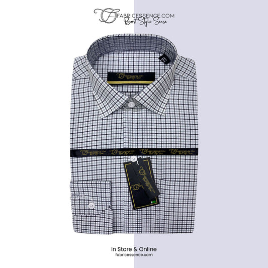 A Men's Check Formal Shirt - CFS-0046