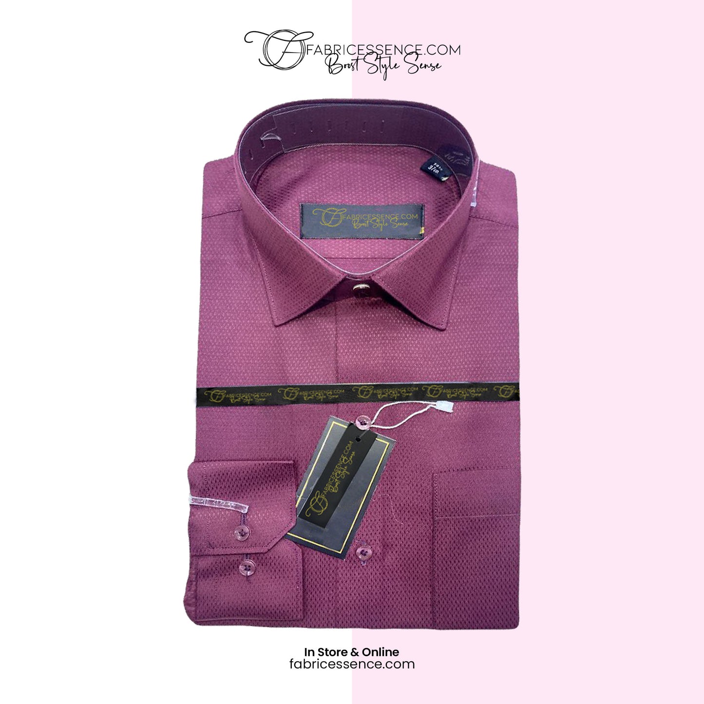 Self DOT Design Dobby Formal Shirt - Purple || DFE2406