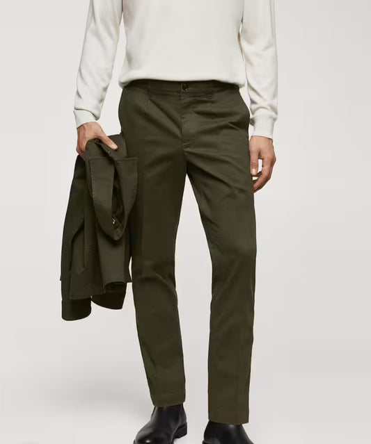 Men's Formal Exectuive Dress Trouser Pant || Olive Green