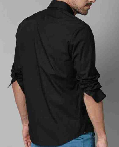 Men's Casual Shirt - Black || SCS0005