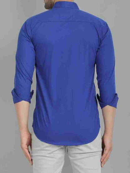 Men's Casual Shirt - Royal  Blue || SCS0015