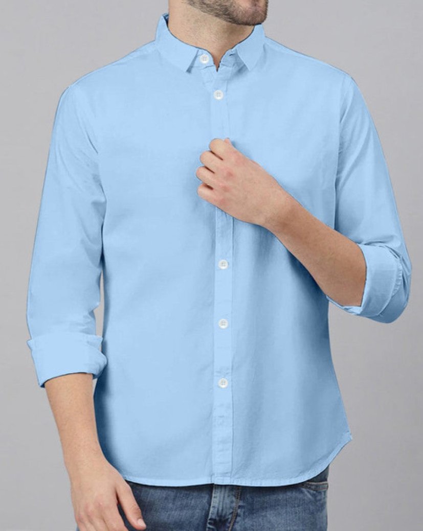 Mens Casual Shirt -Light Blue || SCS0031