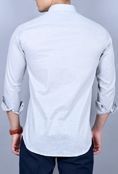 Men's || Stretchable Casual Shirt - Light Ice   || SCS0023