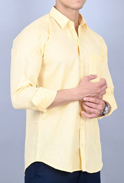 Men's || Casual Shirt - Yellow || SCS0032