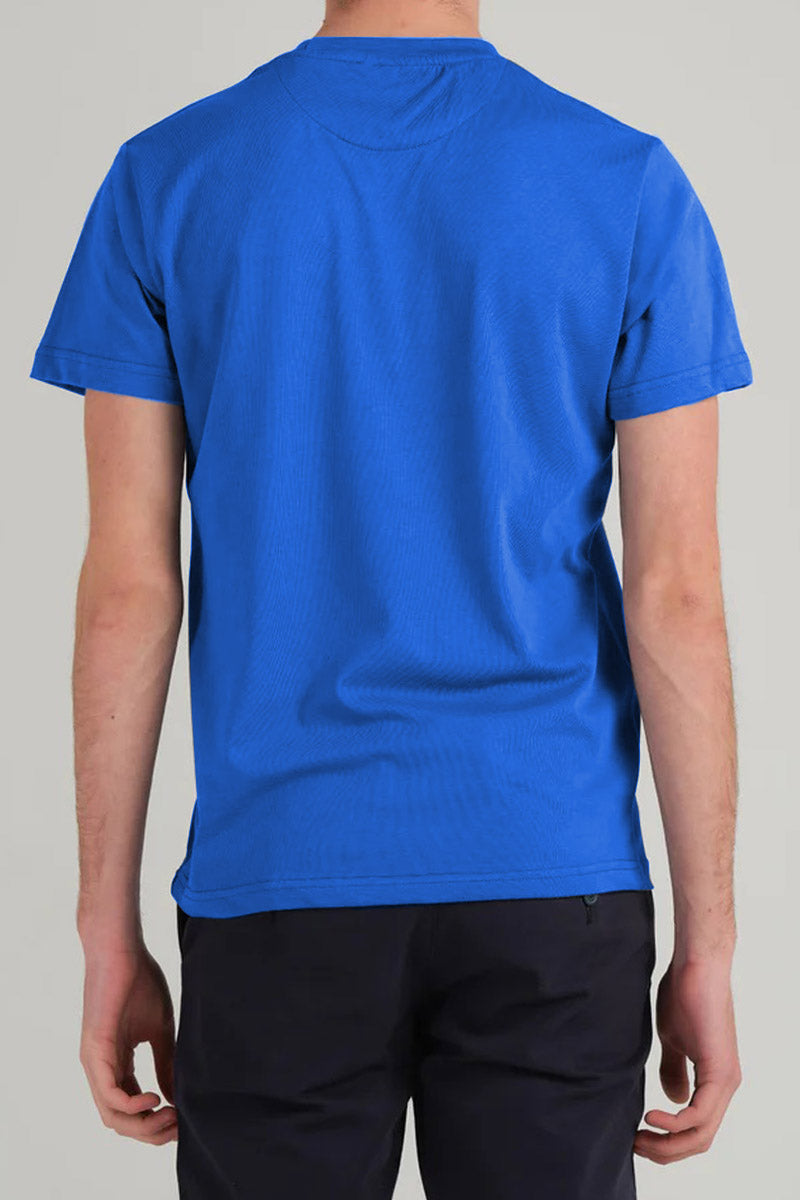 T-Shirt Basic Blue Plain Half Sleeves Men’s Round Neck (RNTS-105)