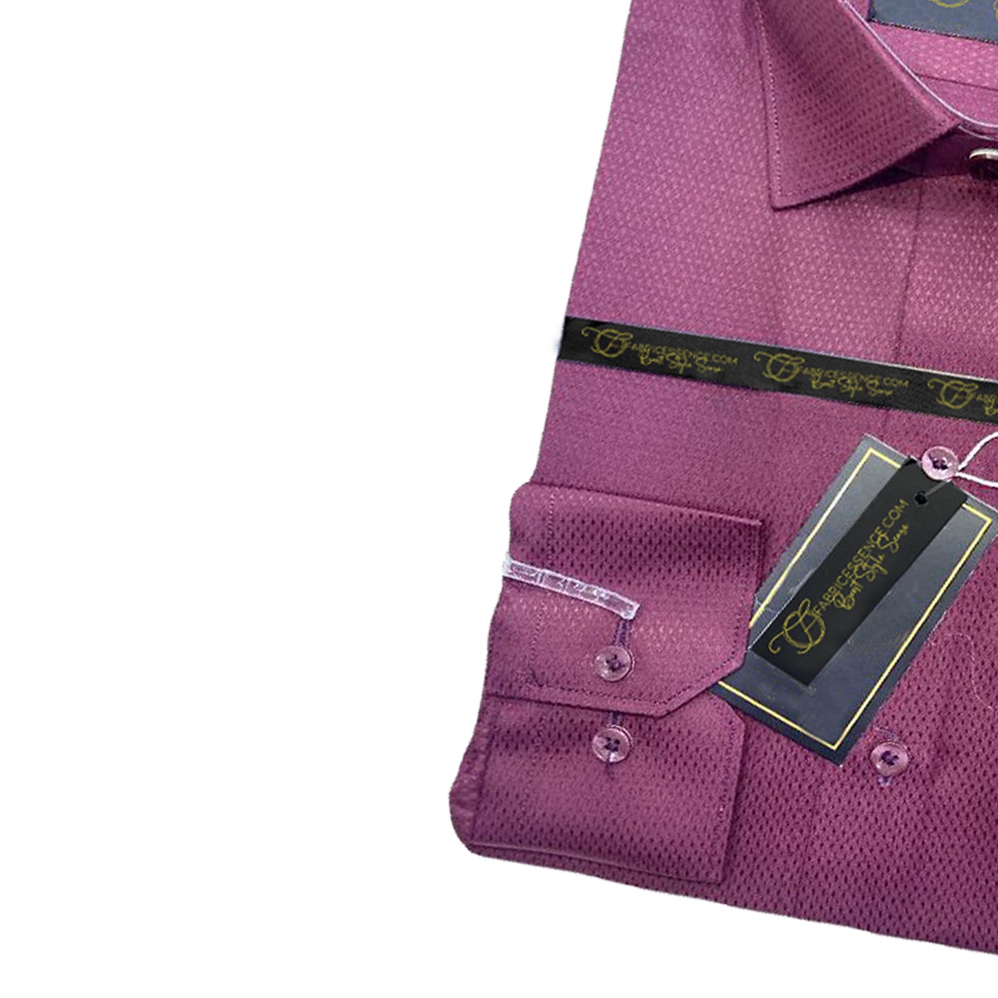 Self DOT Design Dobby Formal Shirt - Purple || DFE2406