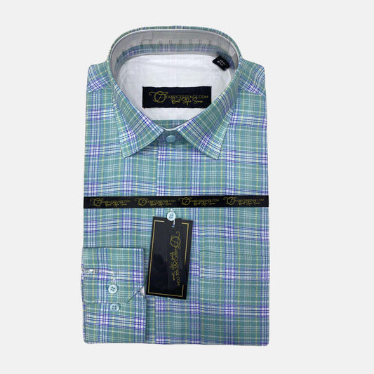 A Men's Check Size 17 to 17.5 Formal Shirt - CSM-2410