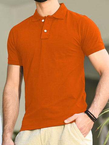 Polo T-Shirt Basic - Orange- POLO-016