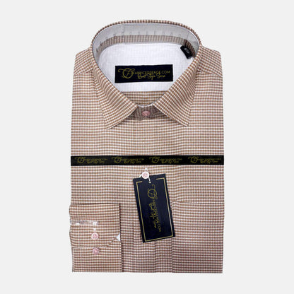 A Men's Check Size 17 to 17.5 Formal Shirt - CSM-2401