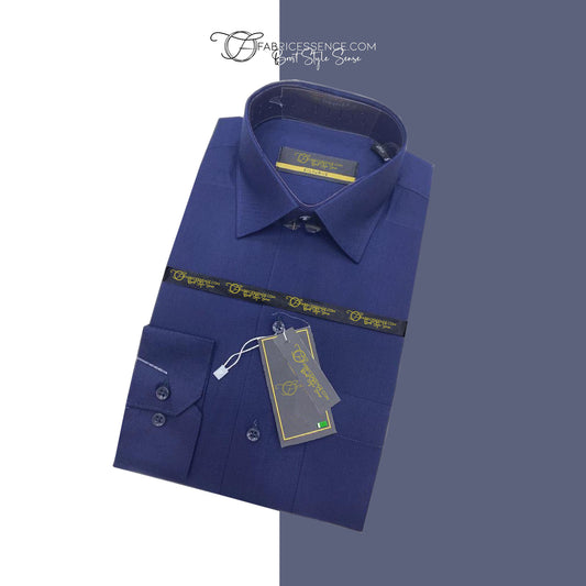 Men's ||  Shirt Dark Navy Blue  || Plain Formal Shirt - FE1199NB