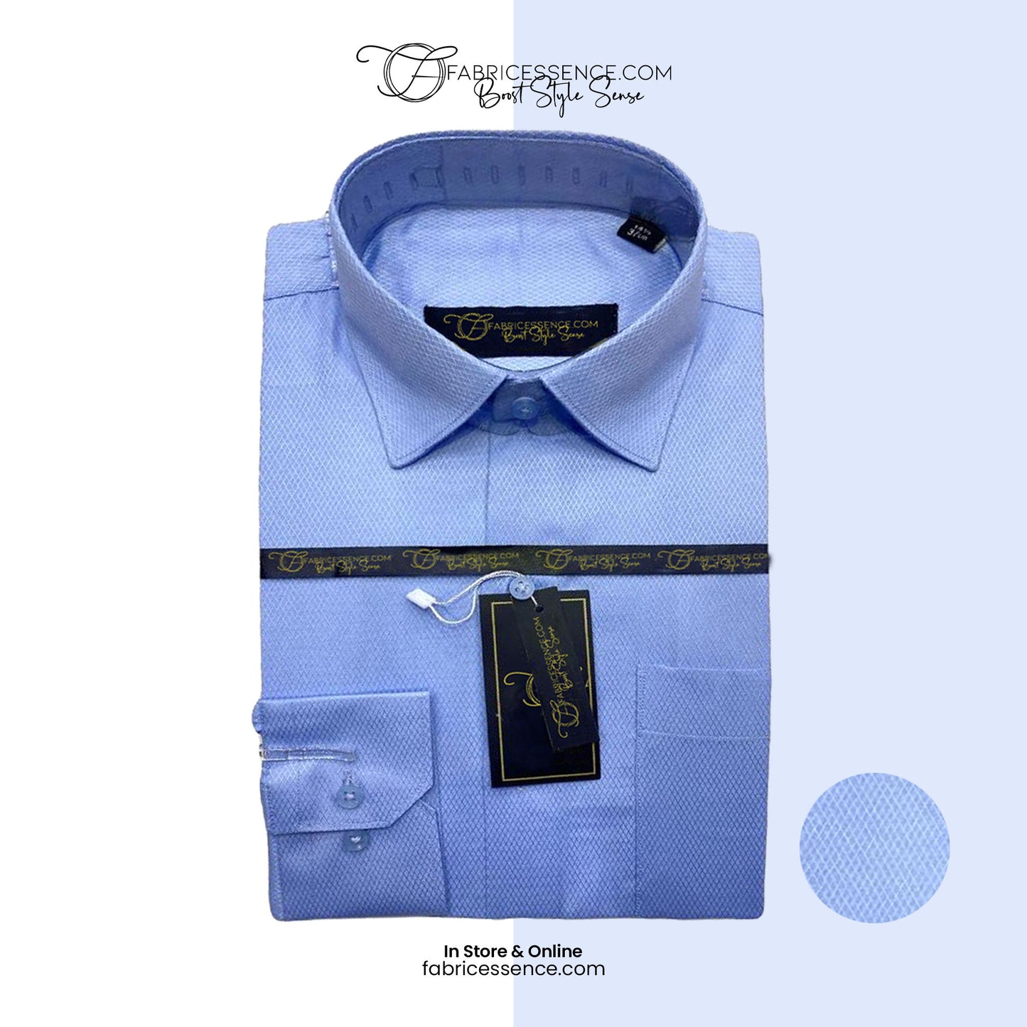 Self DIAMOND Design Dobby Formal Shirt - Sky Blue|| DFE2401