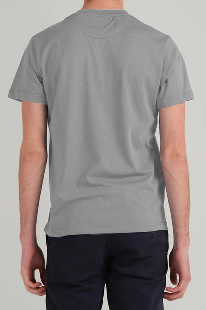 T-Shirt Basic Grey Plain Half Sleeves Men’s Round Neck (RNTS-106)