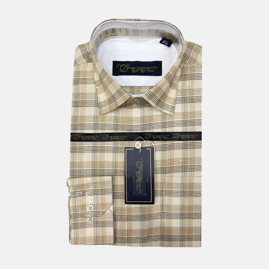 A Men's Check Size 17 to 17.5 Formal Shirt - CSM-2407