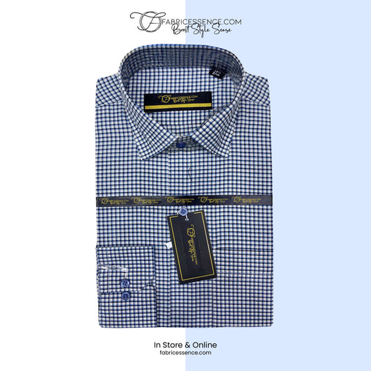 A Men's Check Formal Shirt - CFS-0053