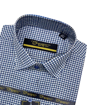 A Men's Check Formal Shirt - CFS-0053