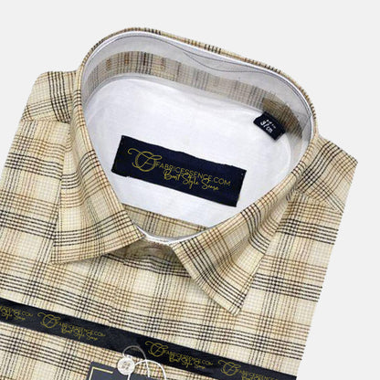 A Men's Check Size 17 to 17.5 Formal Shirt - CSM-2407