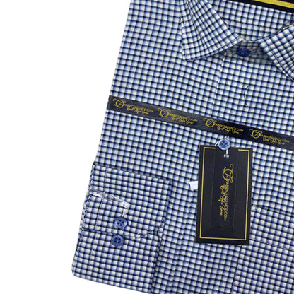 A Men's Check Formal Shirt - CFS-0053