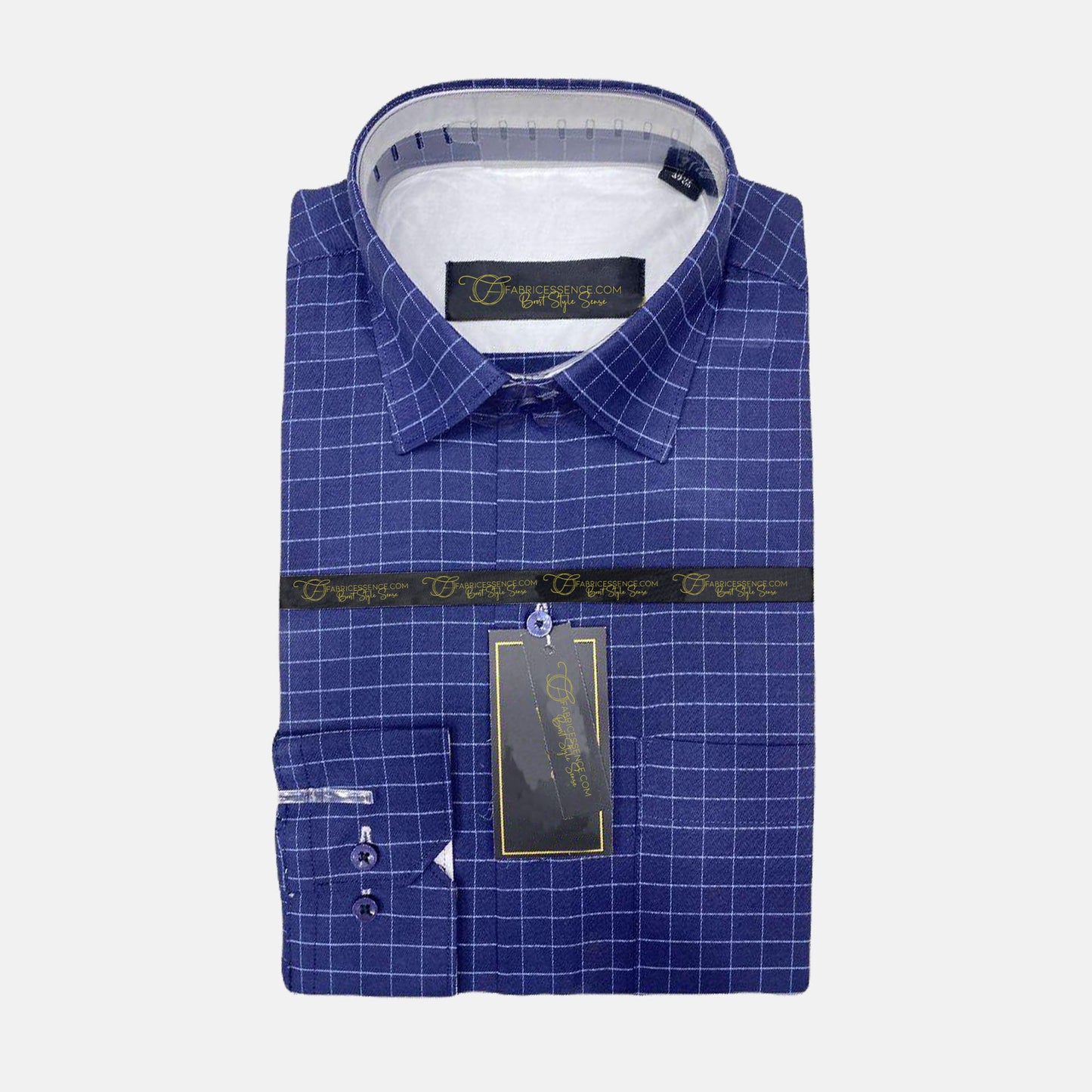 Men's Check Formal Shirt - CSM-2408 | Size 17 to 17.5, Full Sleeves, Soft Cotton Fabric