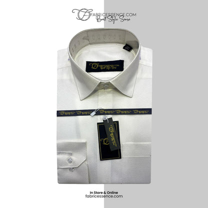 Self DIAMOND Design Dobby Formal Shirt - Off White  || DFE2409