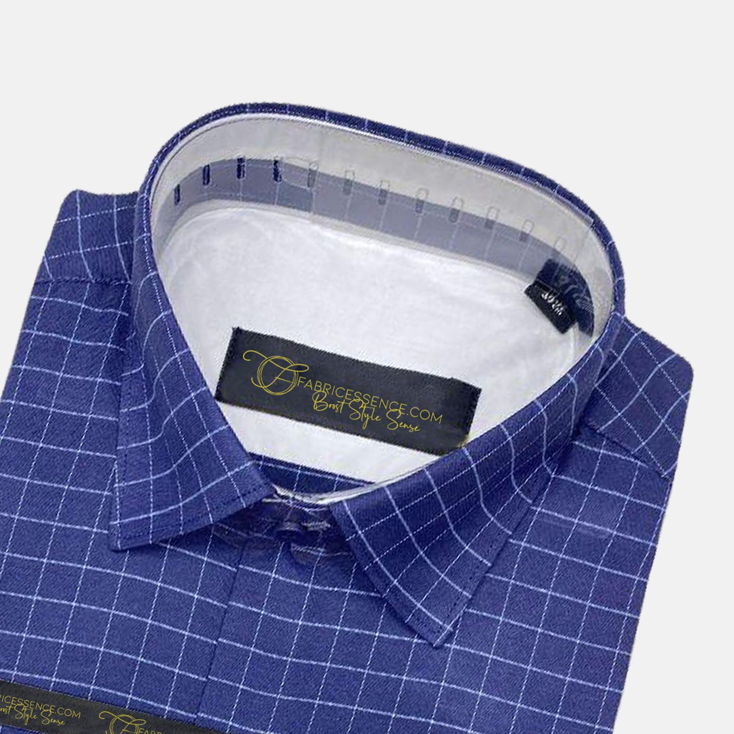 Men's Check Formal Shirt - CSM-2408 | Size 17 to 17.5, Full Sleeves, Soft Cotton Fabric