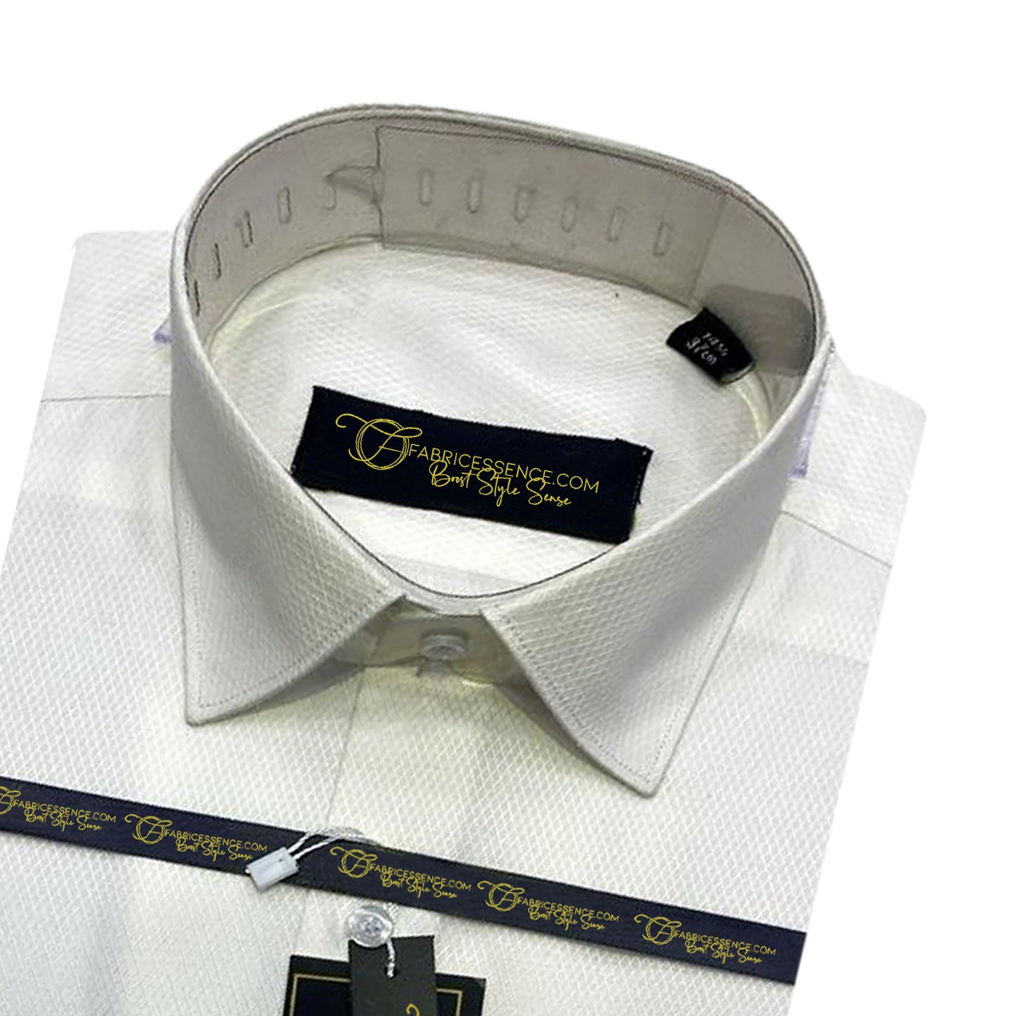 Self DIAMOND Design Dobby Formal Shirt - Off White  || DFE2409