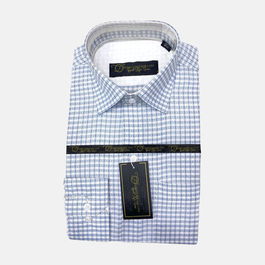 A Men's Check Size 17 to 17.5 Formal Shirt - CSM-2409