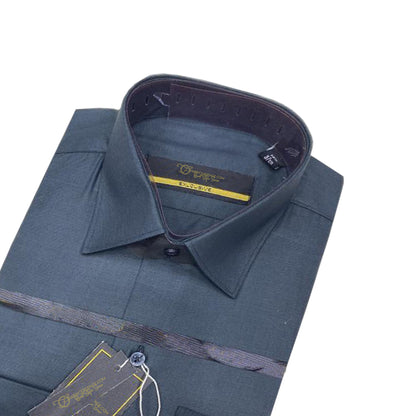 Men's || Shirt Dark Grey || Plain Formal Shirt - FE1199DG