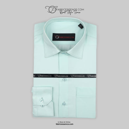 Plain Men's || Light Green || Formal Shirt - FE1199CC