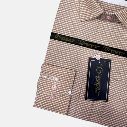 A Men's Check Size 17 to 17.5 Formal Shirt - CSM-2401