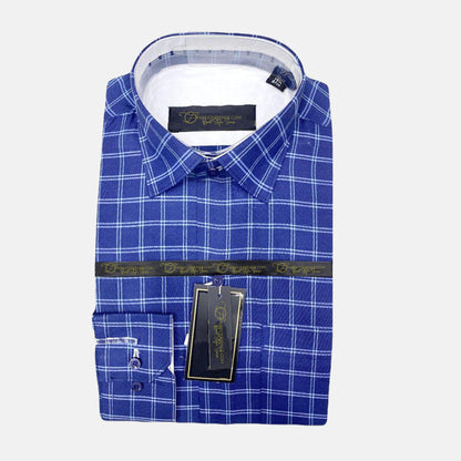 Elegant Men's Check Formal Shirt - CSM-2411 | Size 17 to 17.5, Full Sleeves, Premium Cotton Quality