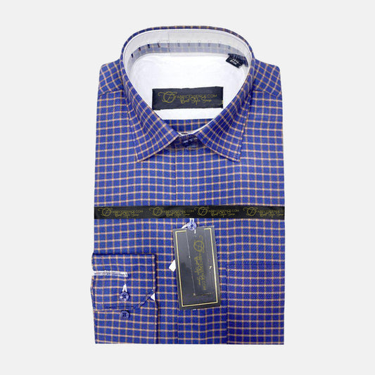 A Men's Check Size 17 to 17.5 Formal Shirt - CSM-2412