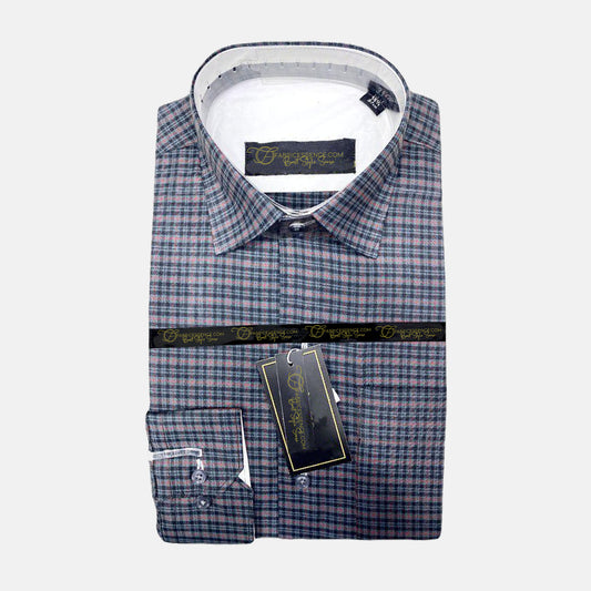 A Men's Check Size 17 to 17.5 Formal Shirt - CSM-2413