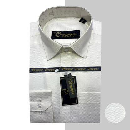 Self DIAMOND Design Dobby Formal Shirt - Off White  || DFE2409