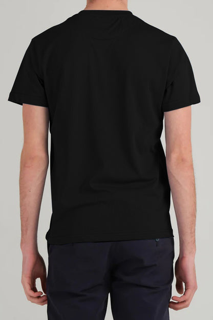 T-Shirt Basic Black Plain Half Sleeves Men’s Round Neck  (RNTS-100)