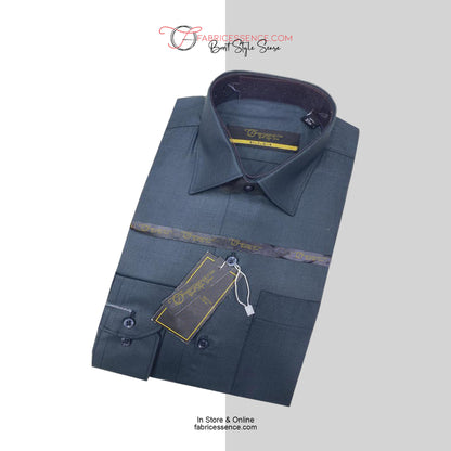 Men's || Shirt Dark Grey || Plain Formal Shirt - FE1199DG