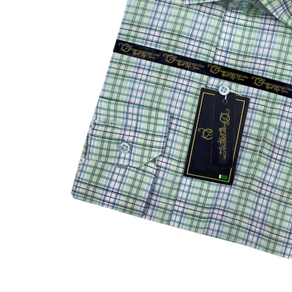 A Men's Check Formal Shirt - CFS-0042