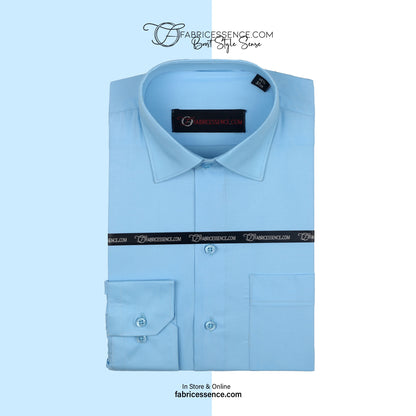 Plain Men's || Aqua || Formal Shirt - FE1199CC