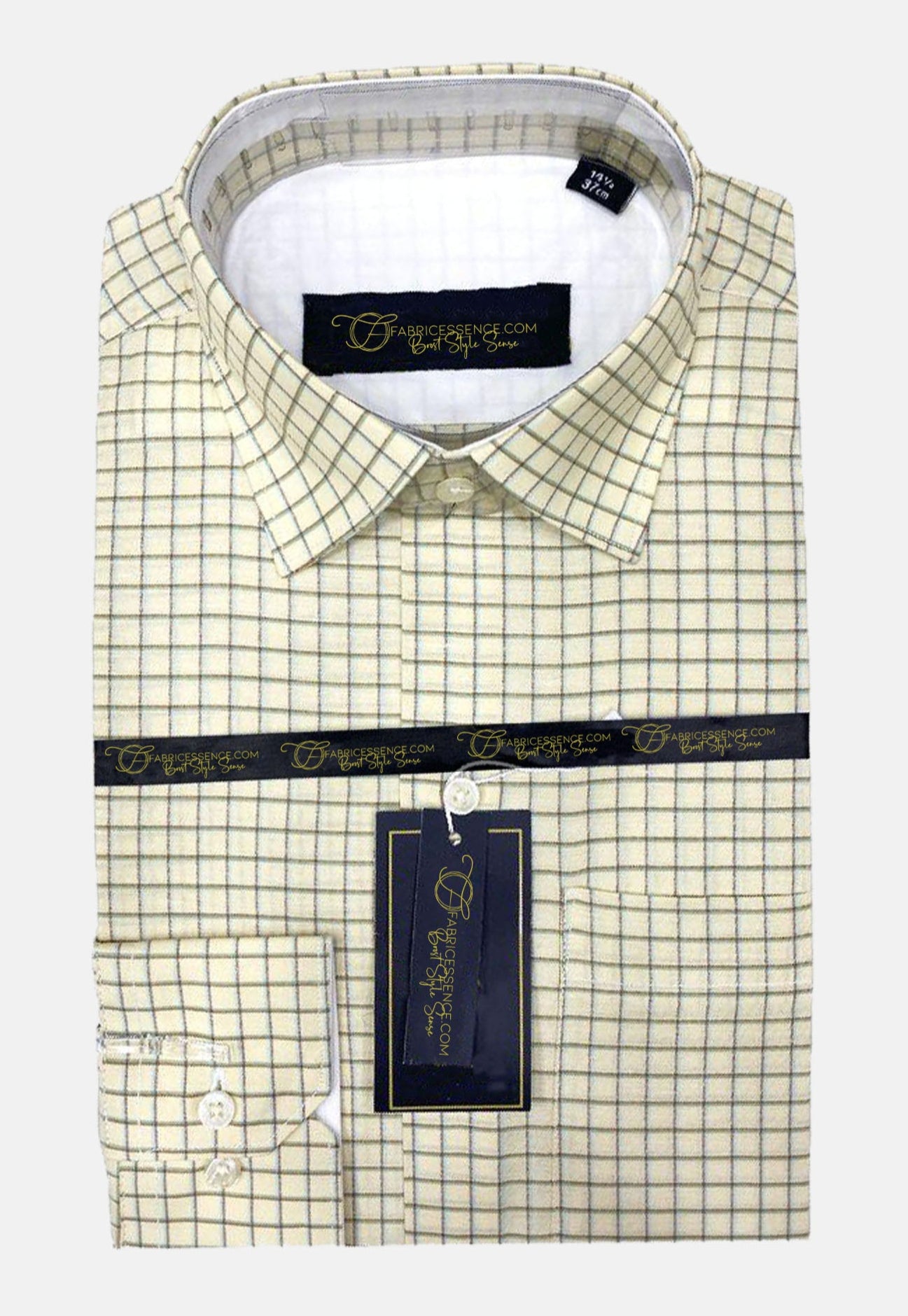 Check Formal Shirt - CSM-2414 | Size 17 to 17.5, Full Sleeves, Premium Cotton