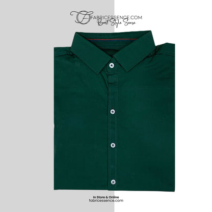 Men's Casual Shirt -Bottle Green || SCS0033