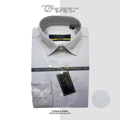 Self DIAMOND Design Dobby Formal Shirt - Grey || DFE2402