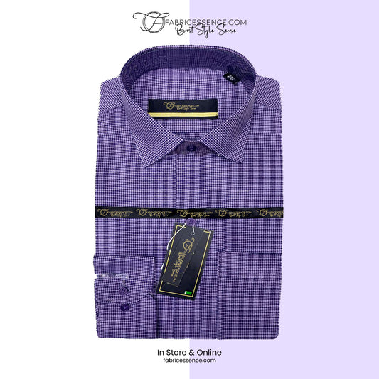 A Men's Check Formal Shirt - CFS-0043