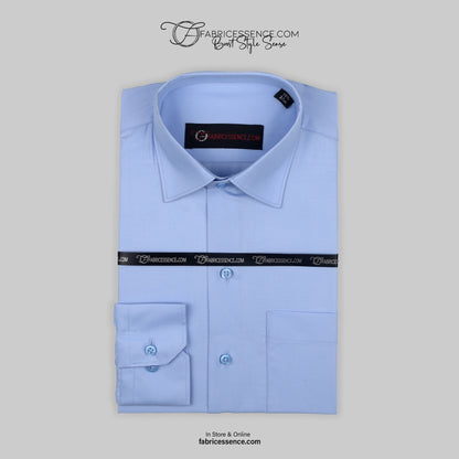 Chemise habillée unie pour homme || Bleu ciel || - FE1199CC