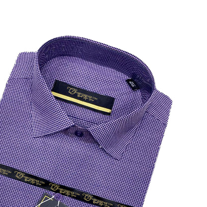 A Men's Check Formal Shirt - CFS-0043