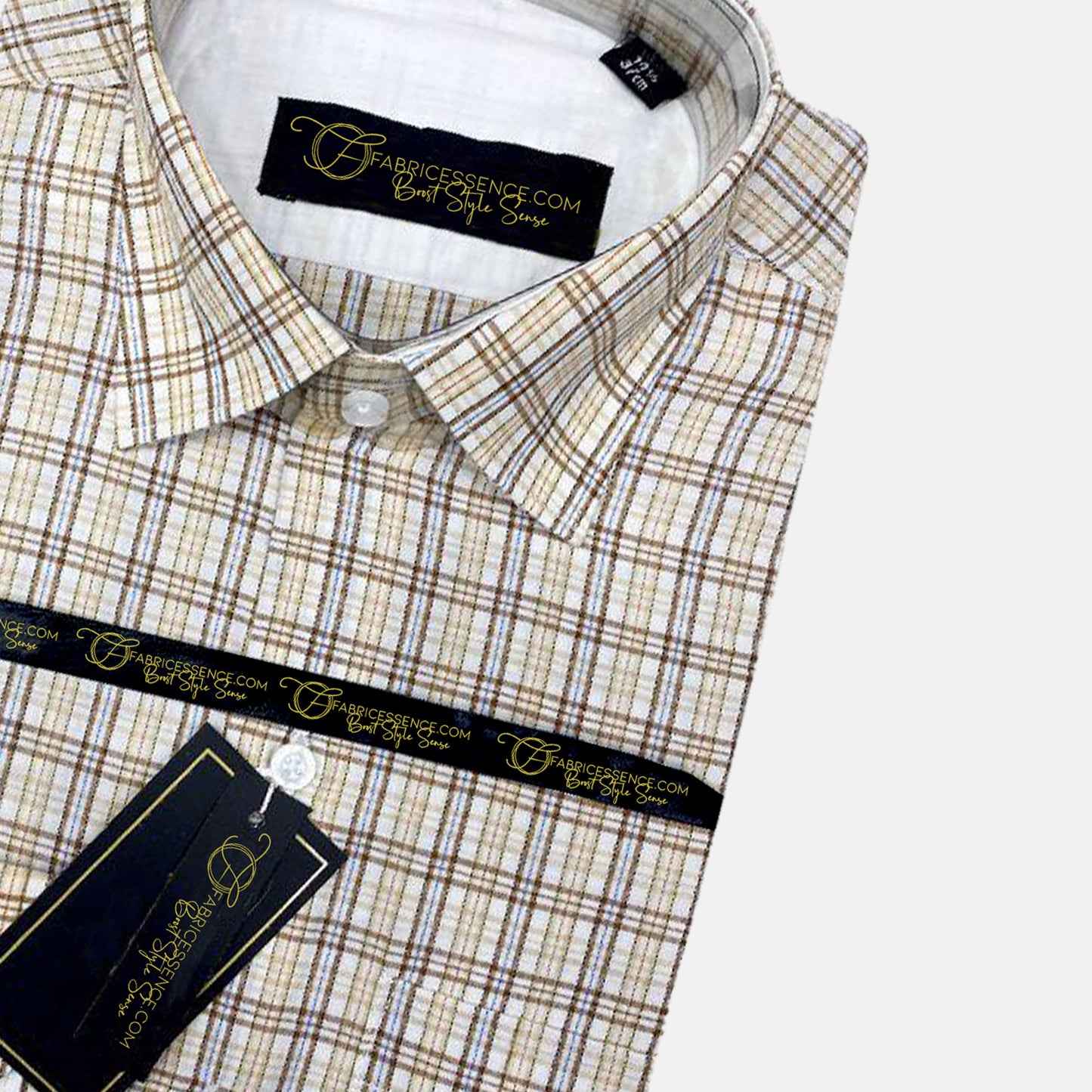 A Men's Check Size 17 to 17.5 Formal Shirt - CSM-2402