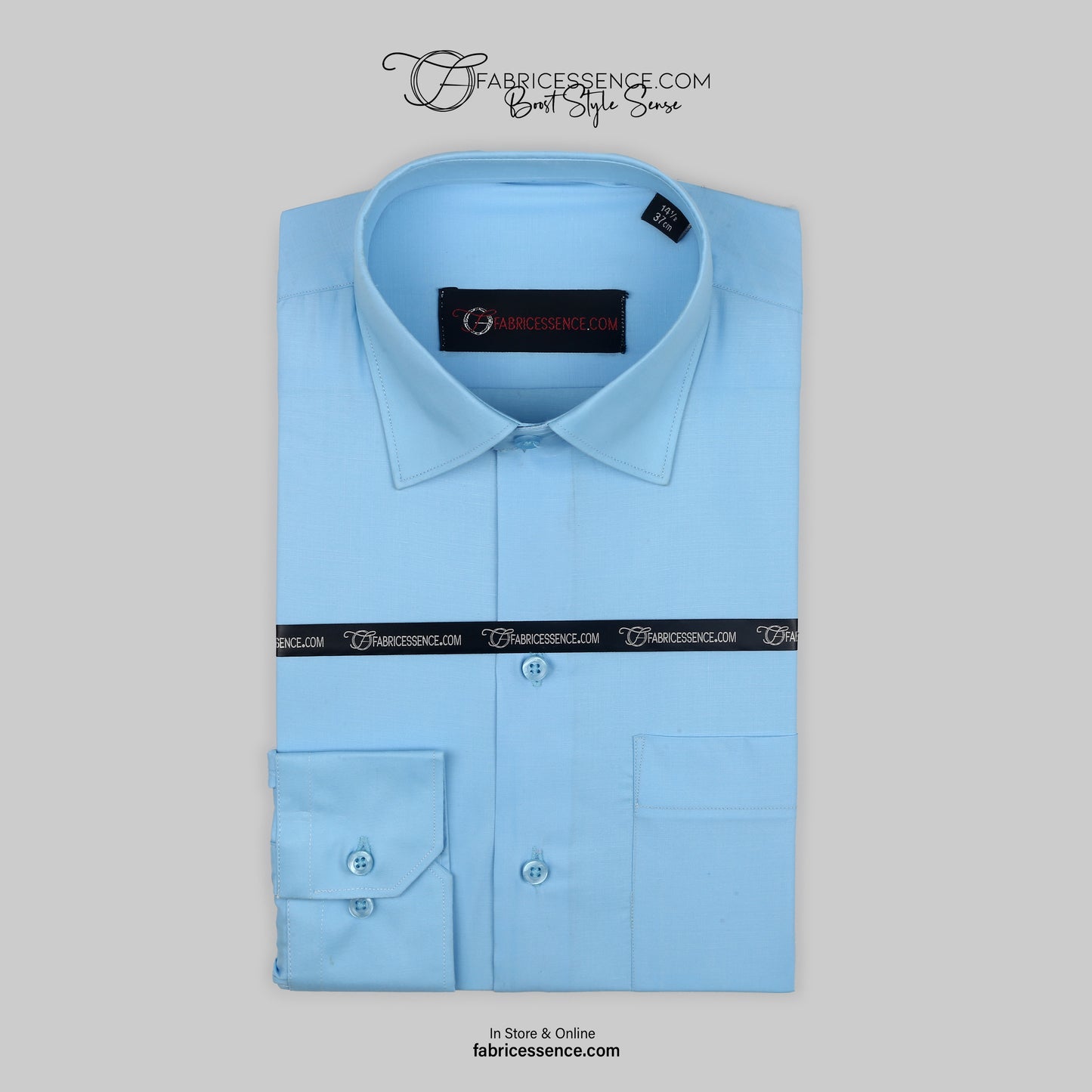 Plain Men's || Aqua || Formal Shirt - FE1199CC