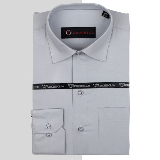 Plain Men's || Light Grey || Formal Shirt - FE1199CC