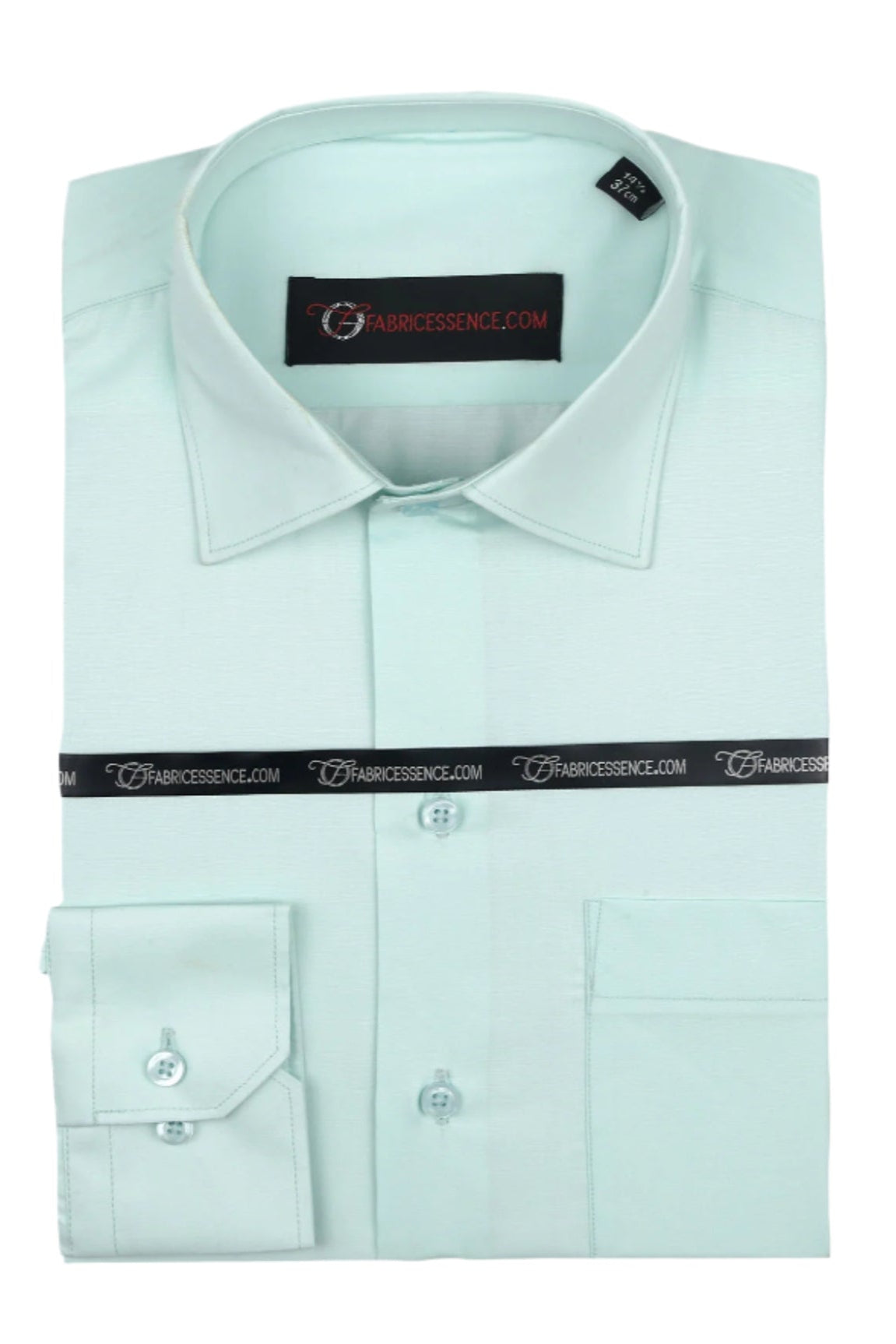 Men's Plain Formal Shirt - | Light Green | FE1199CC Fabricessence.com Men's Plain Formal Shirt - | Light Green | FE1199CC Fabricessence.com