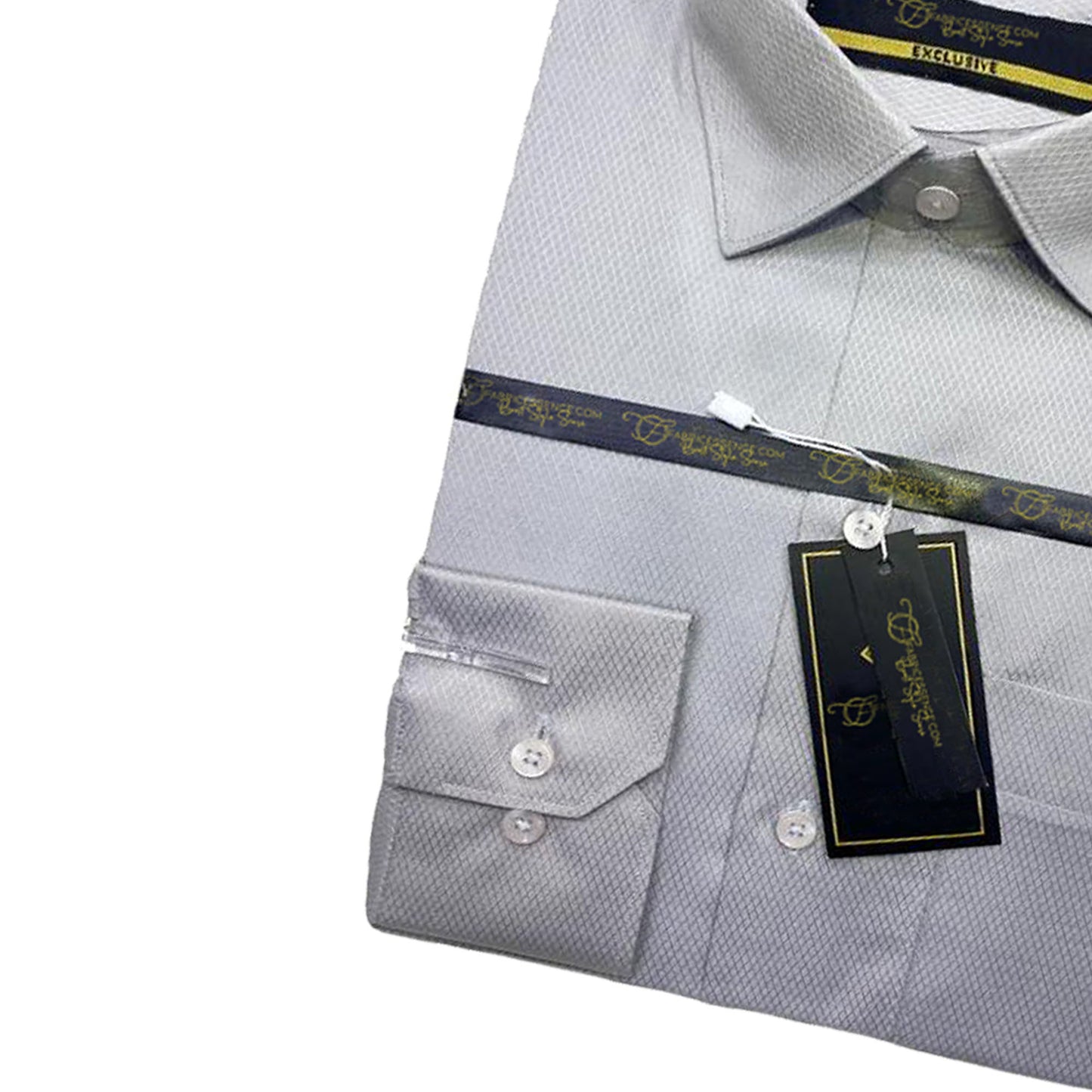 Self DIAMOND Design Dobby Formal Shirt - Grey || DFE2402