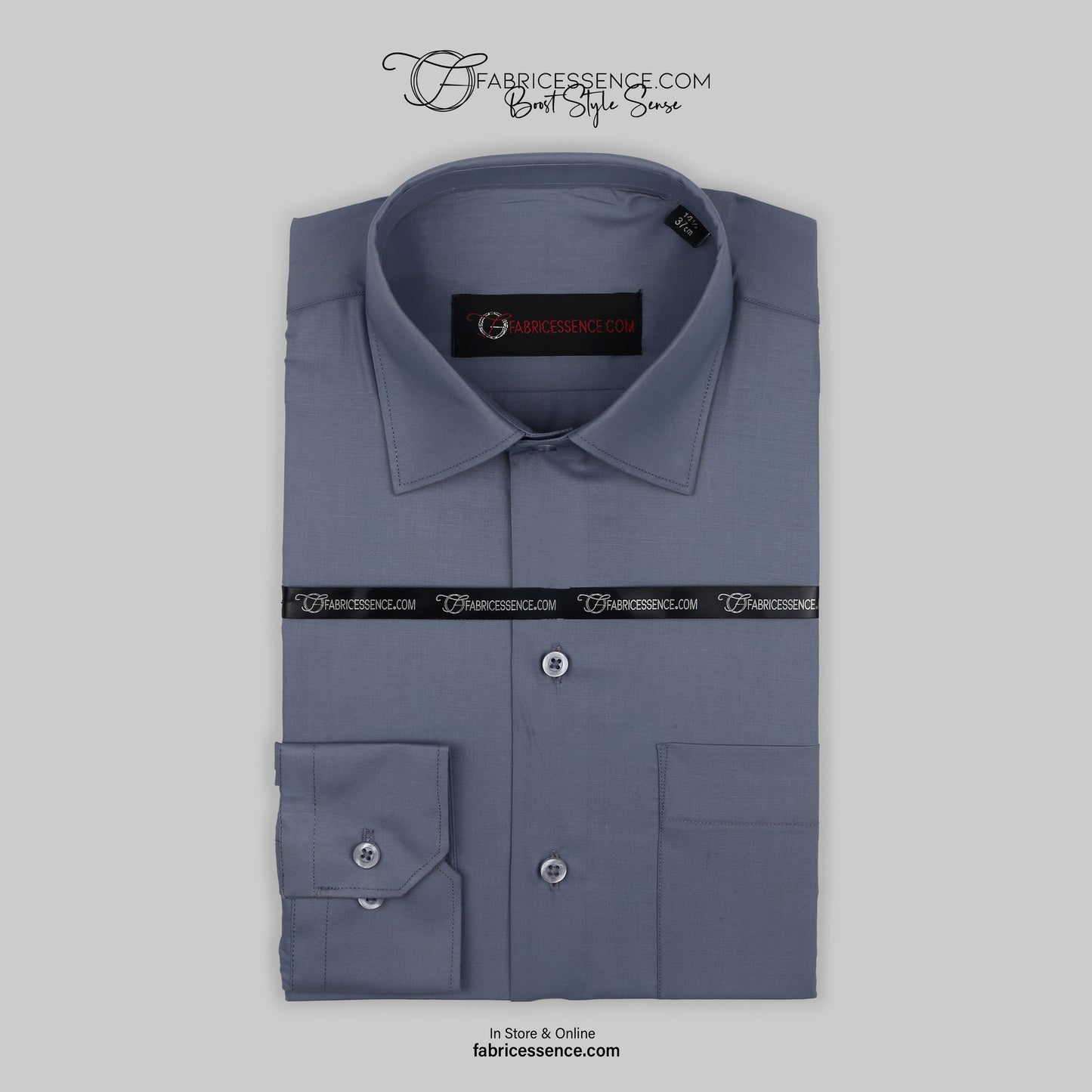 Plain Men's || Grey || Formal Shirt - FE1199CC